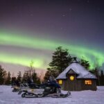 Levi Northern lights by snowmobile - Watching the Aurora Borealis in the Finnish Wilderness