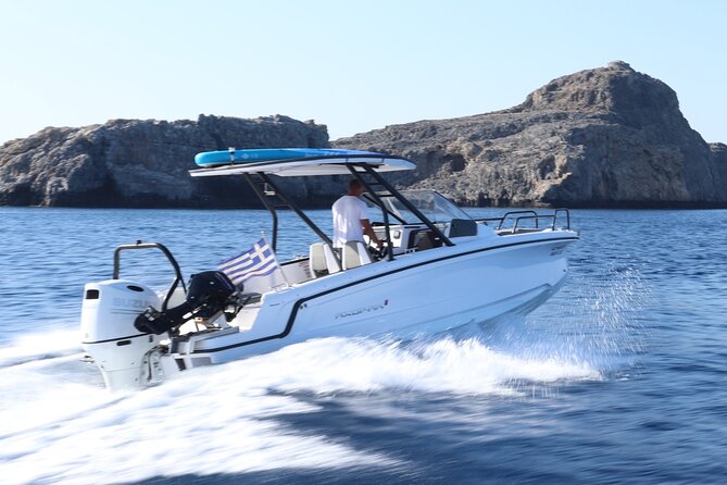 Lindos day trip - Gems of Lindos - private boat cruise - Starting Point at St Paul Beach Restaurant in Lindos