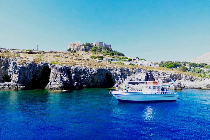 Lindos, Pefkos:Summer Breeze 3 Hour All Inclusive Swimming Cruise - Visiting the Hidden Caves of Lindos with Snorkeling Fun