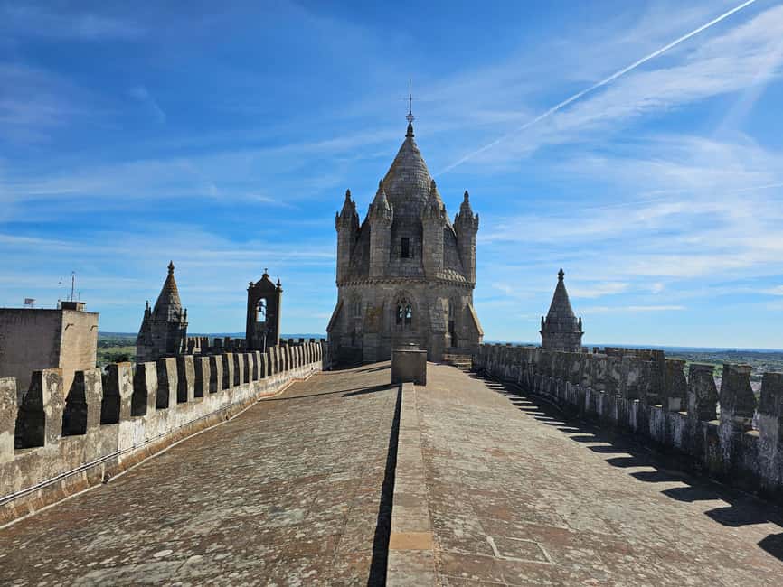 Lisbon: Évora (w/ Cathedral & Bones), Cartuxa & Cork Factory - Exploring the Grandeur of Évora Cathedral and Panoramic Rooftop Views