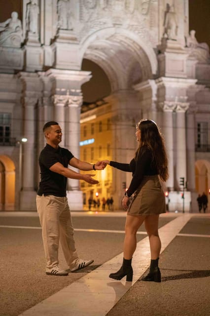 Lisbon lights: A Cinematic Photoshoot at night - Starting Point: Rossio Square in the Heart of Lisbon