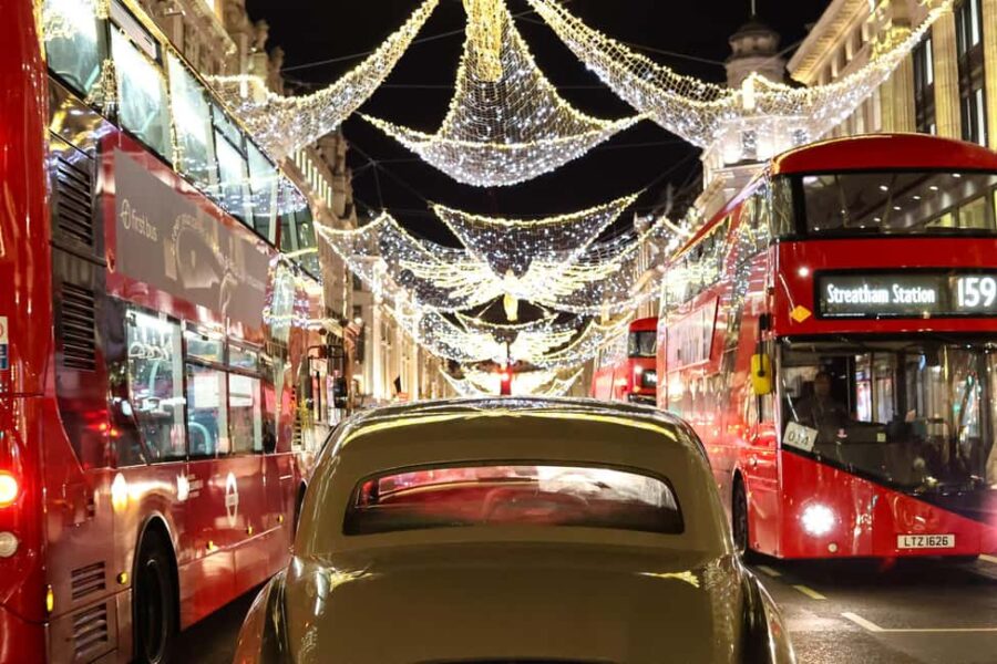 London: Christmas Lights Tour in a Vintage Rolls Royce - Starting in the Heart of London’s Festive Decor