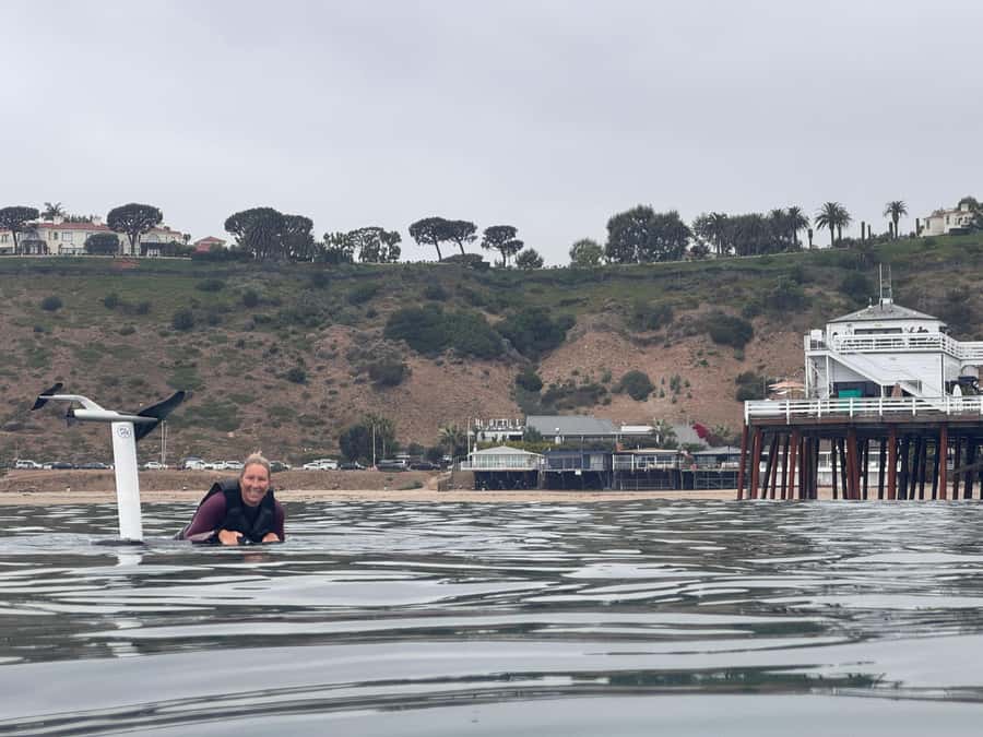 Los Angeles: Fliteboarding Lessons with Just Foil LA - Meeting Point at Tower 10 Blue Pickup Truck