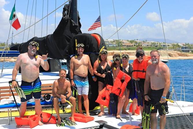 Los Cabos Party Catamaran: Snorkeling, Open Bar & Music Fun - Marine Stops at Santa Maria Bay and Chileno Bay