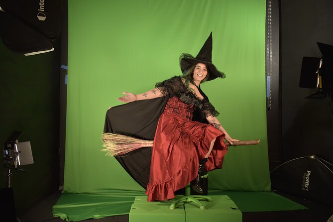 Magick Broom Costume Photography - Green Screen Technology - Salem’s Green Screen Magic: The Broomstick Ride