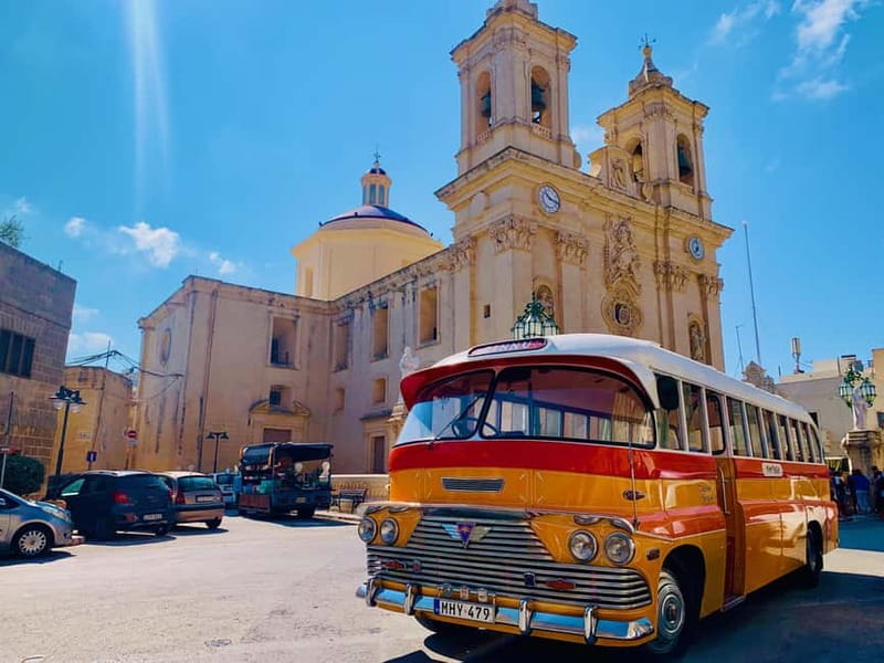 Malta: 5 hr Vintage Bus Tour - Mdina & Blue Grotto inc. food - Exploring Malta’s Historic Mdina and Cliffs