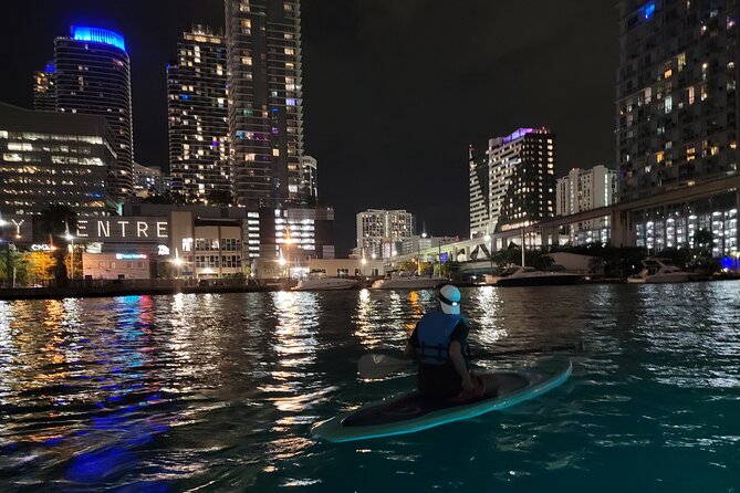 Miami City Lights Night SUP or Kayak - Private Night Water Tour with Guided Views of Downtown Miami