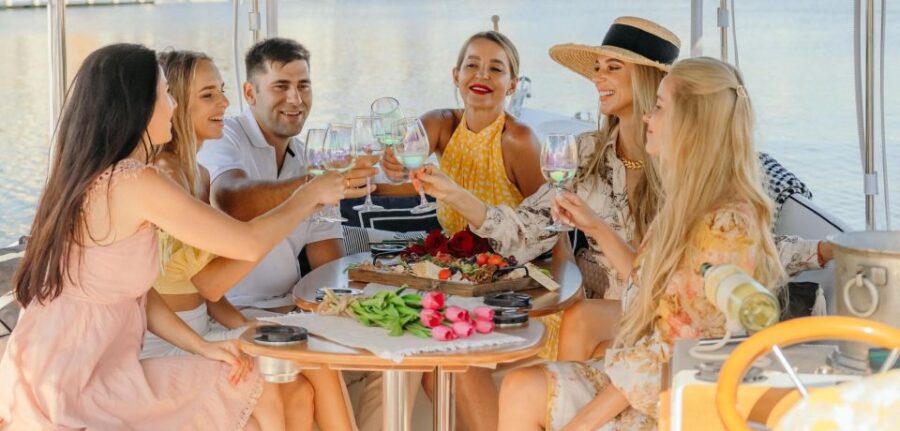 Miami: Luxury E-Boat Cruise with Wine and Charcuterie Board - View Downtown Miami Skyscrapers and Movable Bridges