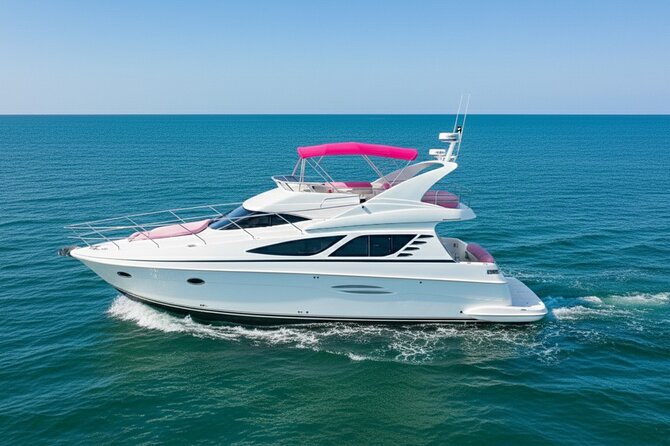 Miami Yacht Rental 50 ft | 2 Jet Ski | Private Boat | Pink Yacht - Starting Point: Miami River