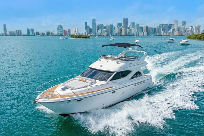 Miami Yacht Rental 55 ft + 2 Jet Ski | Miami Boat Rentals - Scenic Cruise along Miami River and Biscayne Bay