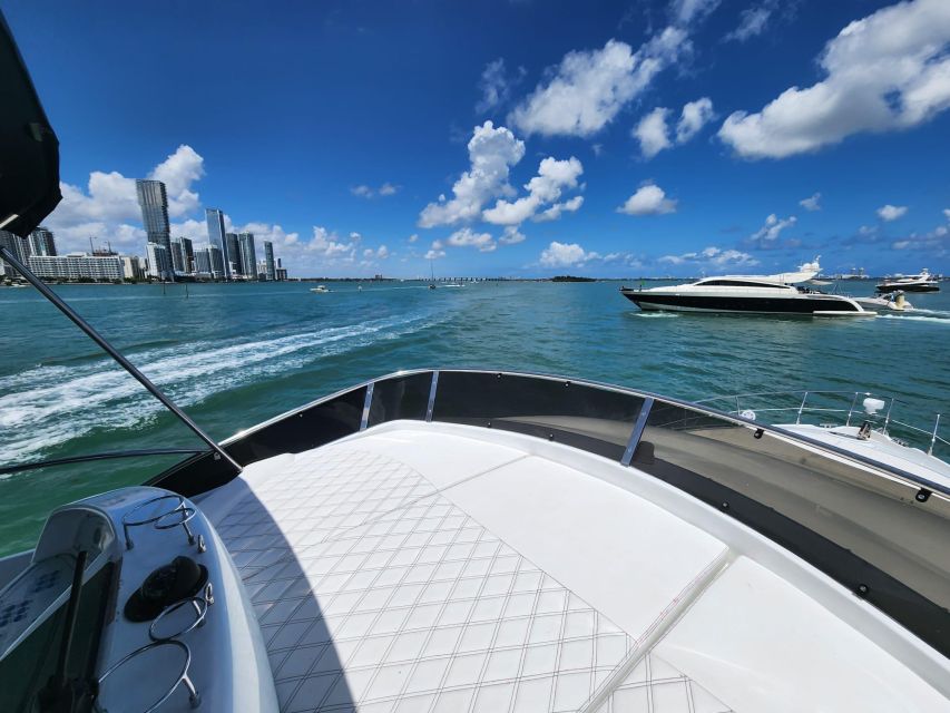 Miami Yacht Rental with Jetski, paddleboards, Inflatables - The Yacht Features and Onboard Amenities