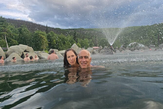 Midnight Sun Magic Chena Hot Springs Soak and Ice Museum Tour - Relaxing Soak in the Geothermal Rock Pool at Chena Hot Springs