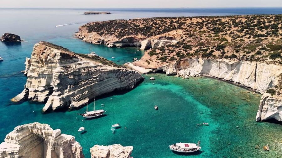 Milos: Full-Day Premium Catamaran Cruise Kleftiko & Polyegos - Starting from Adamantas Port with a Luxurious Vessel
