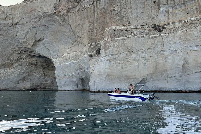 Milos Self Drive Private Boat - No License Required, APHRODITE I - Starting Point and Meeting Logistics at Katifora