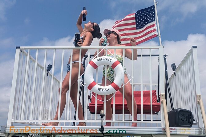 Most POPULAR UNIQUE way to enjoy Crab Island. Best in Destin. - Details of the Private Pontoon Boat Experience