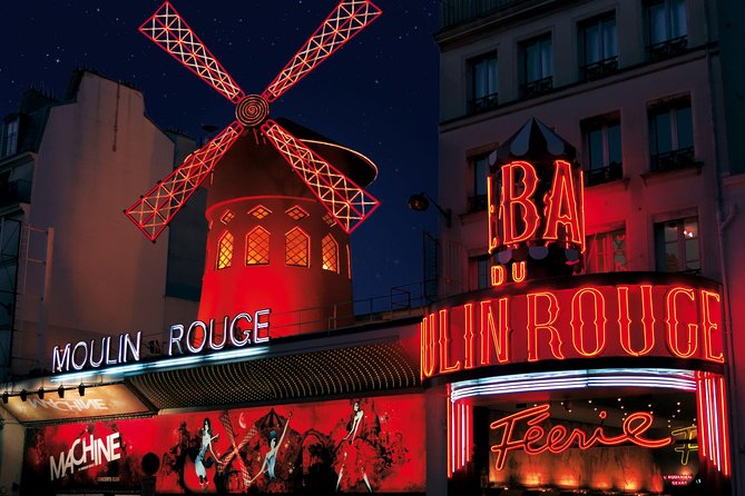 Moulin Rouge Dinner Show with Champagne and Drop Off - The Spectacular "Feerie" Cabaret Show