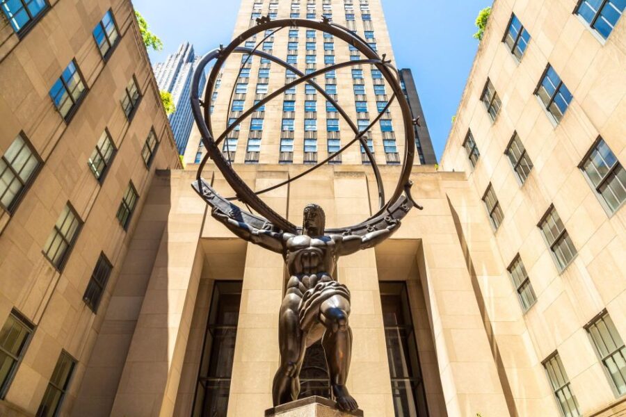 Movies in New York City Private Walking Tour - Starting Point at the ATLAS Sculpture in Rockefeller Plaza
