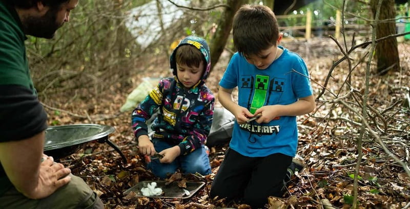 Muddy Tots Go Wild Forest School - Ballynahinch Co. Down - Discovering the Forest at BallyBurren Outdoor Escapes