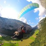 Mürren Lauterbrunnen Paragliding Tandem Flights - The Takeoff from Birg at 2677 Meters