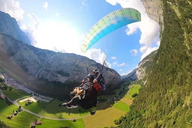 Mürren Lauterbrunnen Paragliding Tandem Flights - The Takeoff from Birg at 2677 Meters