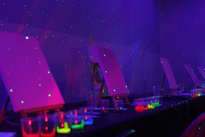 NEON Starry Night Sip and Paint Experience - The Neon Paint Place Location and Meeting Point