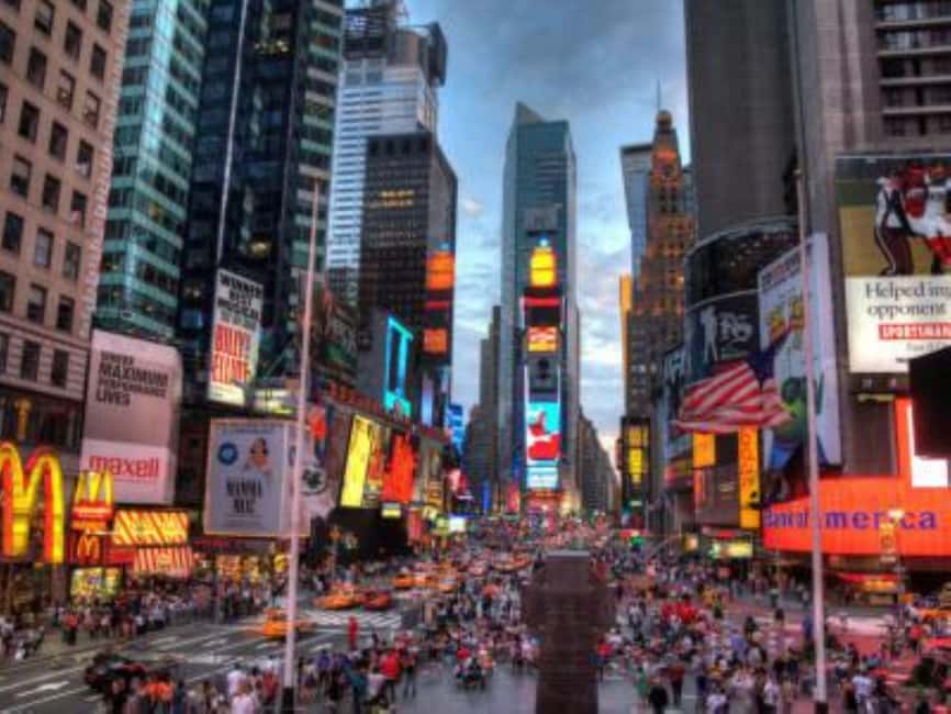 New York City: Times Square Tour With Local Guide - Starting in the Bright Lights of Times Square and the Red Steps
