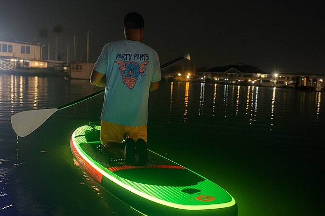 Nighttime iSUP Glow Paddleboard Adventure in Daytona Beach - Lighting Up the Water: LED-Lit Inflatable Paddleboards