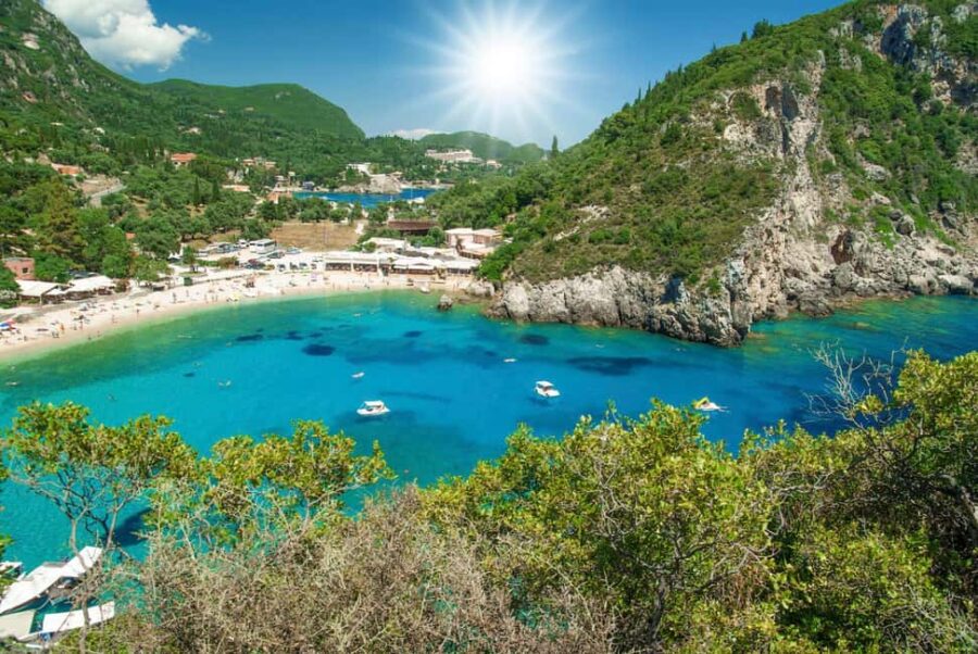 North Corfu Magic (with traditional lunch and boat cruise) - Starting Point at the Douglas Obelisk Sets the Tone
