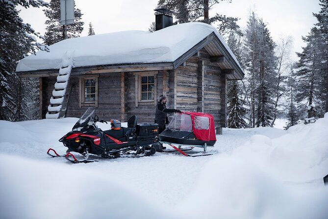 Northern Lights Snowmobile Sledge Ride in Rovaniemi - The Scenic Route through Lapland’s Forests