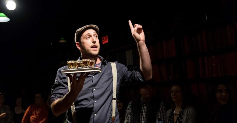 NYC: Drunk Shakespeare Ticket - Live Theatre and Cocktails - The Venue: The Ruby Theatres Cozy Library Atmosphere