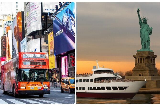 NYC Night Bus Sightseeing Tour with Free Statue of Liberty Cruise - The Flexible Itinerary with Iconic Landmarks and Scenic Stops