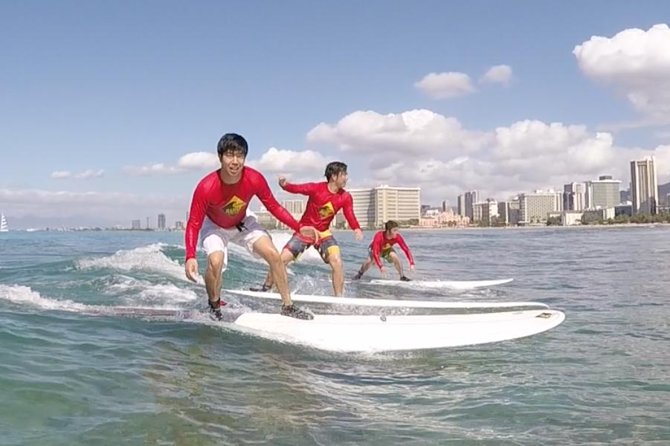Open Group Surfing Lesson with Waikiki Courtesy Shuttle - All Equipment Provided for a Seamless Surfing Experience