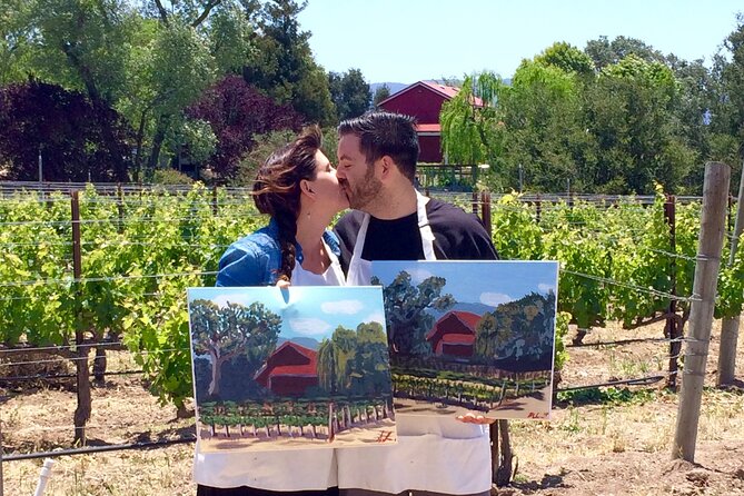 Paint in the Vineyard with Estate Wine Tasting - Guided Painting with Professional Artists