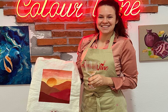 Painting on Tote Bags Workshop with Welcome Drink - Starting Point at Tirana Colour Wine