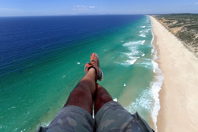 Paragliding Flight in Nazaré - The Starting Point: Nazarés Beautiful Beach Landing Zone
