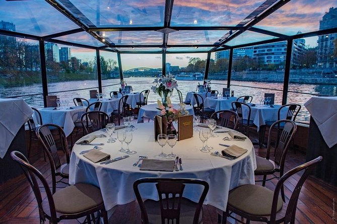 Paris 3-Course Gourmet Dinner and Sightseeing Seine River Cruise - Inside the Boat: The Experience of the Glass-Enclosed Vessel