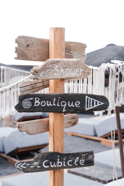 Perivolos Beach: Sun-Bed Experience FortyOne Bar Restaurant - Convenient Access to a Stylish Beach Setting in Santorini