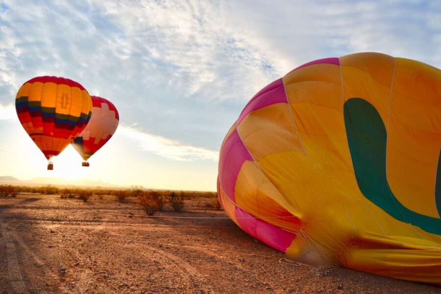 Phoenix: Hot Air Balloon Flight with Champagne - Helping Inflate the Balloon for an Authentic Experience