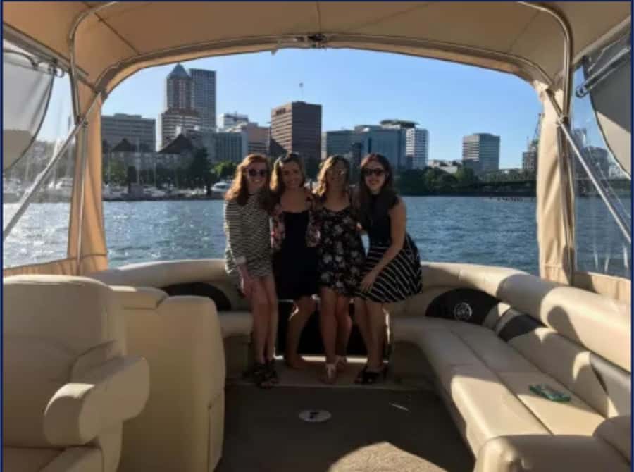 Portland: Private Pontoon Cruise on the Willamette River - The Comfort of a Heated Enclosure and Plush Couches