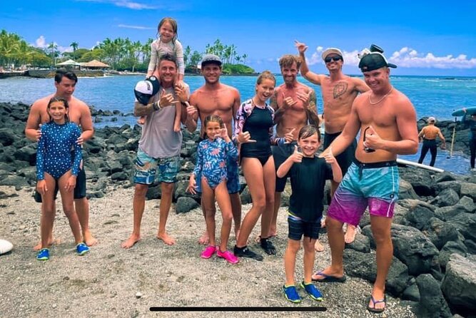 Premium group surf lessons- Konas Best Surf Lessons - Starting Point at Kahaluu Beach Park