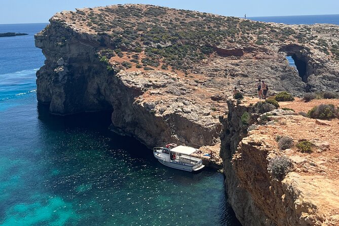 Private Boat Charter Blue Lagoon Crystal Lagoon and Comino - The Experience Starts at Cirkewwa Passenger Terminal in Malta