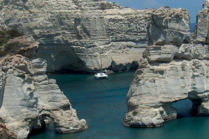 Private Catamaran Half Day Afternoon Cruise with Sunset: Kleftiko - The Unique Experience at Kleftiko Beach