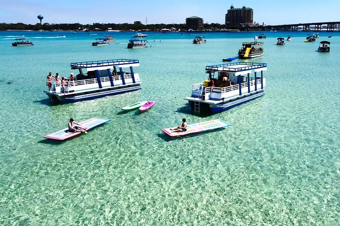 Private Chartered Pontoon Boat-Up to 16 Guests with Restroom - Customizable Itinerary: Crab Island, Snorkeling, and Harbor Tours