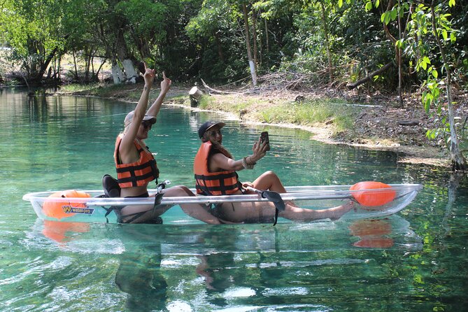 Private Clear Kayak at Bacalar Lagoon - The Magic of Bacalar Lagoon’s Seven Colors