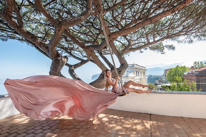 Private Flying Dress Photoshoot in Sorrento - Iconic Locations: Chiostro di San Francesco and Villa Comunale