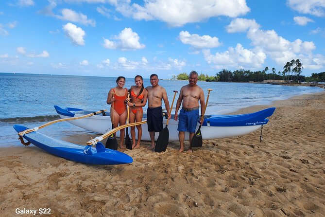 Private North Shore Hawaiian outrigger Canoe and turtle adventure - The Choice Between OC-1 and 4-Person Canoe Options