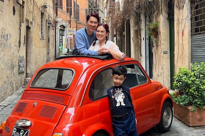 Private Rome Tour in Classic Red Fiat500 - The Experience of Exploring Rome’s Narrow Streets in a Fiat 500
