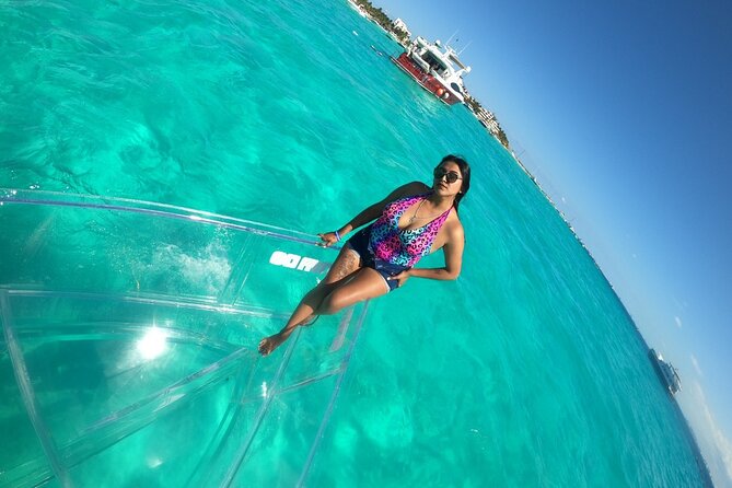 Private Tour Isla Mujeres excursion in Transparent Boat - The Experience of a Fully Transparent Boat