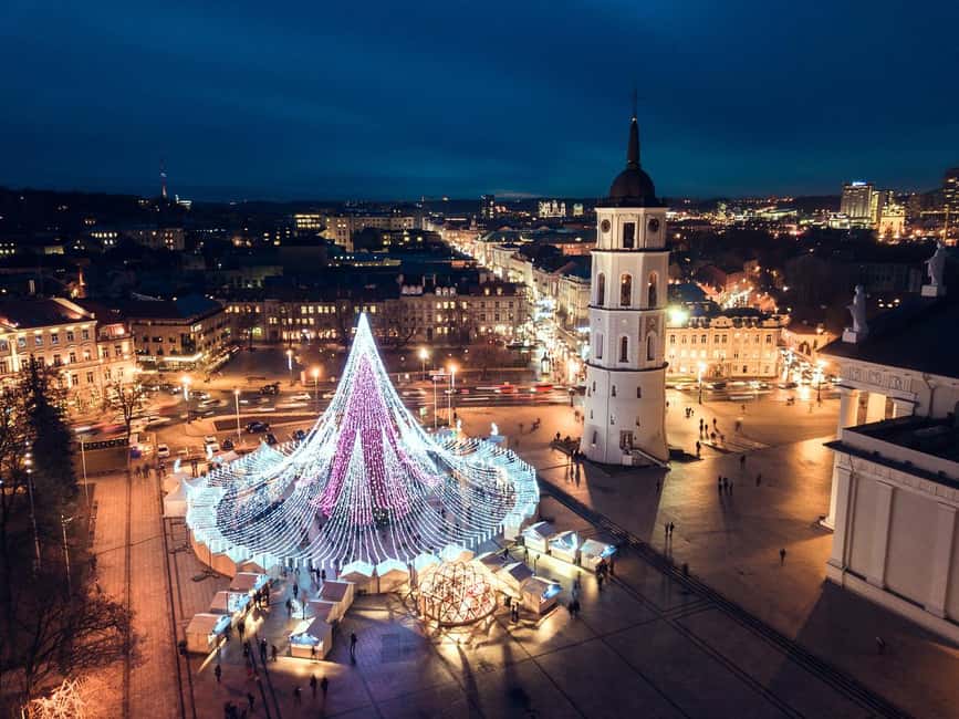 Private Walking Tour Around Vilnius During Christmas Time - Exploring Vincas Kudirka Square During Christmas