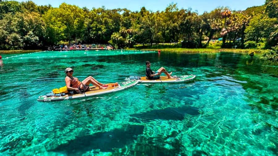 Rainbow River: Waterfall Hike Paddle Adventure - Paddling Upstream on Rainbow Rivers Crystal-Clear Waters